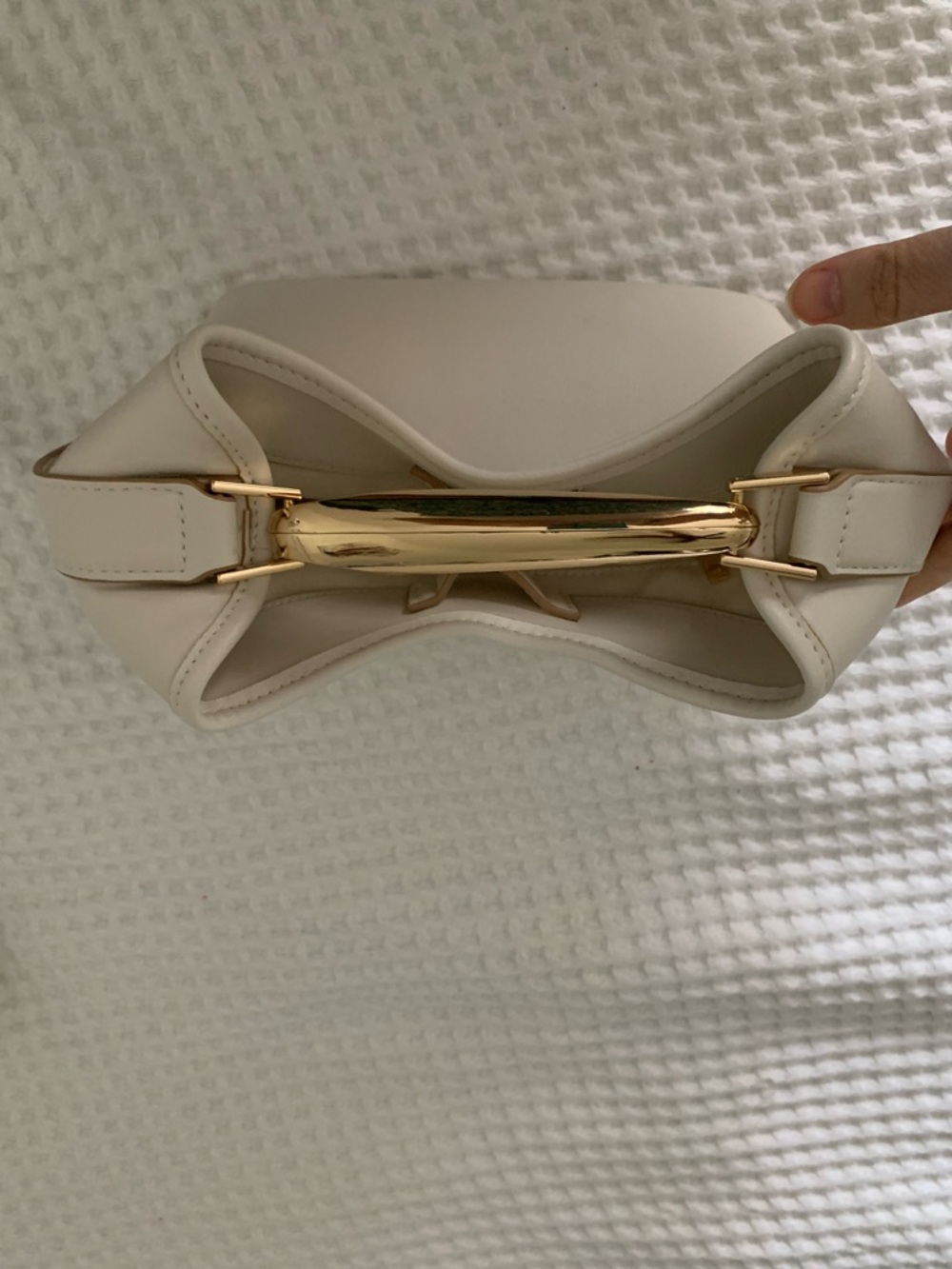 a new day Cream Mini Handbag with Gold Handle - Picture 2 of 7